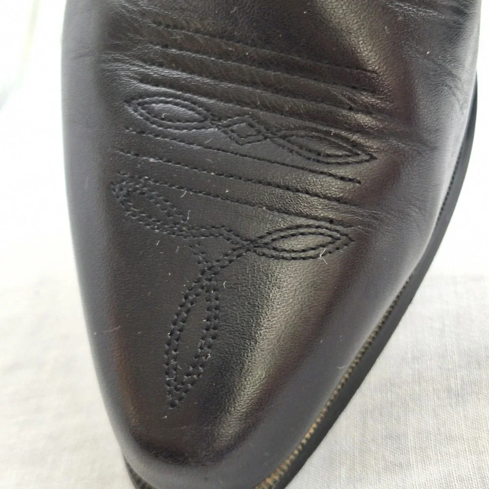 Vintage VTG Shoes Leather Durango Black 9.5M Boot Women RD3520 Western Ankle
